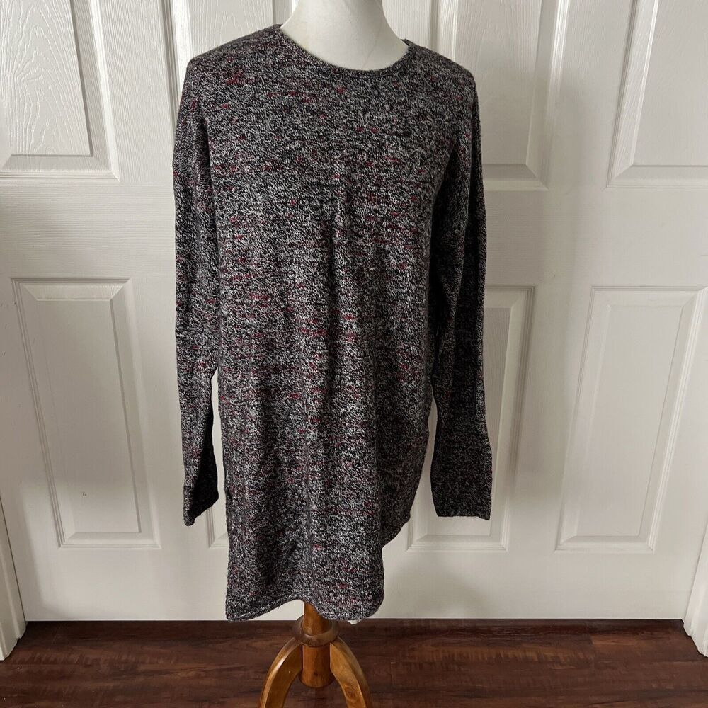 Pure Jill Womens Tunic Sweater Size Large Tall Wool Cashmere Blend Asymetrical